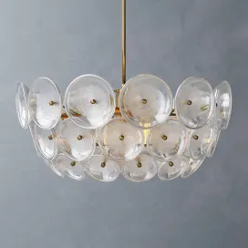 West elm Glass Disc Chandelier